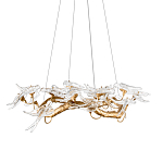 Люстра подвесная с прозрачными стеклянными птичками на ветвях Диаметр 80 см Serip Voa варинант исполнения - 1 | Loft Concept в Сочи