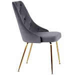 Стул в серой велюровой обивке Ward Grey Velour Chair варинант исполнения - 3 | Loft Concept в Сочи