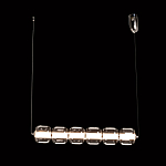 Люстра линейная с 6-ю прозрачными стеклянными плафонами округлой формы HANDLE GRAPE варинант исполнения - 3 | Loft Concept в Сочи