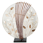 Настольная лампа из перламутра и дерева на подставке Indonesian Petal варинант исполнения - 3 | Loft Concept в Сочи