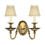 Бра с 2-мя бежевыми абажурами в классическом стиле Hinkley варинант исполнения - 1 | Loft Concept в Сочи