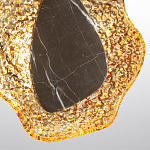 Бра с волнообразным стеклянным плафоном и вставкой из мрамора Liquid Stone варинант исполнения - 10 | Loft Concept в Сочи