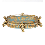 Чаша с орнаментом на ножках в виде бронзовых ангелов Eden Garden варинант исполнения - 1 | Loft Concept в Сочи