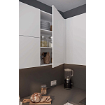 Кухонный гарнитур белый акриловый фасад Eveline White Kitchen Set варинант исполнения - 3 | Loft Concept в Сочи