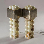 Настольная лампа с основанием из 24 выточенных сферических камней Through Stone варинант исполнения - 3 | Loft Concept в Сочи