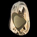 Бра овальное из стекла с золотым элементом Flow Texture  варинант исполнения - 1 | Loft Concept в Сочи