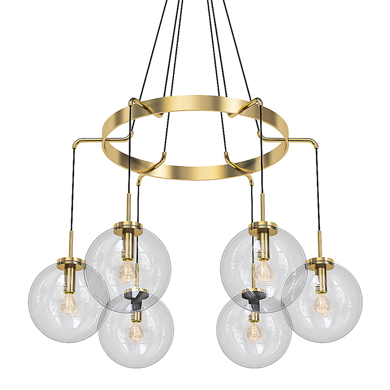 Люстра Ghiaccio Round Chandelier Antique Brass Латунь в Сочи | Loft Concept 