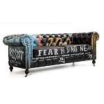 Диван в Лофт Честерфильд граффити из винтажной кожи GRAFFITI PARA Chesterfield варинант исполнения - 2 | Loft Concept в Сочи