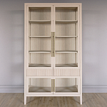 Витрина Primo со стеклянными фасадами и 2 ящиками Светлый дуб варинант исполнения - 1 | Loft Concept в Сочи