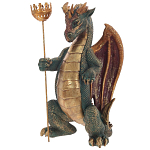 Подсвечник в виде дракона Dragon candlestick Green Brown варинант исполнения - 2 | Loft Concept в Сочи