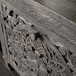 Деревянная тумба с резными ящиком и дверцей Azure Grey Wooden Nightstand варинант исполнения - 4 | Loft Concept в Сочи