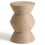 Приставной стол с отделкой из джута Juti D30 см варинант исполнения - 1 | Loft Concept в Сочи