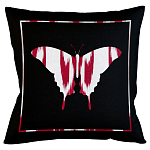 Подушка декоративная бабочка с красным узором Ikat Pattern варинант исполнения - 1 | Loft Concept в Сочи