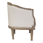 Кресло низкое с мягкой обивкой из льна на 4-х деревянных ножках Emile Armchair beige варинант исполнения - 1 | Loft Concept в Сочи