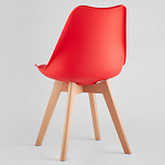 Стул с основой из пластика и мягким сиденьем Arvika Red варинант исполнения - 5 | Loft Concept в Сочи