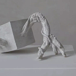 Скульптура «Окаменелый рост», Белый объект варинант исполнения - 2 | Loft Concept в Сочи