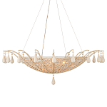 Люстра из деревянных бусин с подвесками в виде капель Wooden Beads варинант исполнения - 5 | Loft Concept в Сочи