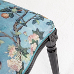 Стул из массива бука бирюзовый с изображением птиц в саду Turquoise Chinoiserie Bird Chair варинант исполнения - 4 | Loft Concept в Сочи