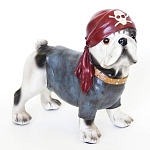 Статуэтка собака в бандане Fashionable Dogs Pirate варинант исполнения - 1 | Loft Concept в Сочи