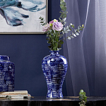 Ваза из фарфора сине-белого цвета Blue & White Ornament  варинант исполнения - 5 | Loft Concept в Сочи