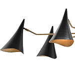 Люстра с 6-ю черными конусообразными плафонами Contrasting Lamps варинант исполнения - 1 | Loft Concept в Сочи