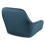 Барный стул со спинкой и подлокотниками на 4-х металлических ножках Douglas Rhombus Синий Велюр варинант исполнения - 3 | Loft Concept в Сочи