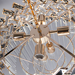 Люстра многоярусная с переплетенными металлическими элементами черного и золотого цвета и прозрачными хрустальными подвесками Empire Chandelier Crystal варинант исполнения - 10 | Loft Concept в Сочи