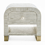 Тумбочка прикроватная с ящиком Tofino White Bone Inlay  Bedside Cabinet   варинант исполнения - 1 | Loft Concept в Сочи