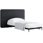 Кровать с большим мягким изголовьем Unity Grey Bed варинант исполнения - 7 | Loft Concept в Сочи