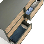 Комод с 6-ю ящиками из плетеного ротанга Remi Green Wicker Furniture варинант исполнения - 3 | Loft Concept в Сочи