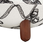 Кресло без подлокотников на деревянных ножках белое с вышивкой Sharp Armchair варинант исполнения - 4 | Loft Concept в Сочи