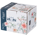 Кружка фарфоровая синяя с цветочным принтом 470 мл Flower Porcelain Collection варинант исполнения - 2 | Loft Concept в Сочи