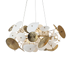 Люстра с белыми и золотистыми цветами Dahlia Flowers Lamp варинант исполнения - 2 | Loft Concept в Сочи