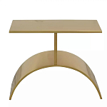 Дизайнерский журнальный стол золотой на полукруглом основании Wecaben варинант исполнения - 2 | Loft Concept в Сочи