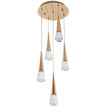 Люстра капли Acrylic Droplet Five Gold Chandelier варинант исполнения - 1 | Loft Concept в Сочи