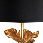 Настольная лампа с цветком на основании и черным абажуром Fluttering Leaf варинант исполнения - 1 | Loft Concept в Сочи