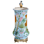 Ваза из фарфора с птицей на бронзовой ветке Garden of Eden варинант исполнения - 4 | Loft Concept в Сочи