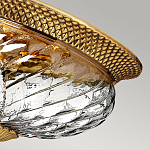 Потолочный светильник цвета латунь с прозрачным рифленым плафоном в форме чаши Hinkley варинант исполнения - 2 | Loft Concept в Сочи