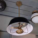 Подвесной светильник с конусовидным металлическим абажуром черного цвета Kichler варинант исполнения - 9 | Loft Concept в Сочи