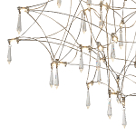 Потолочный светильник с тонким металлическим каркасом цвета хром Quasar варинант исполнения - 3 | Loft Concept в Сочи