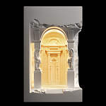 Встраиваемый в стену гипсовый светильник под покраску с колоннами и арками в античном стиле Antiquity Athena варинант исполнения - 9 | Loft Concept в Сочи