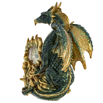 Часы в виде дракона Green Gold Dragon Clock варинант исполнения - 2 | Loft Concept в Сочи