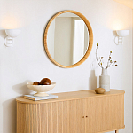 Зеркало круглое в раме из ротанга Wickerwork варинант исполнения - 4 | Loft Concept в Сочи