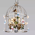 Люстра в виде клетки с цветами Flower Cell варинант исполнения - 1 | Loft Concept в Сочи