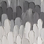 Панно декоративное с ручной росписью Gray Strokes варинант исполнения - 2 | Loft Concept в Сочи