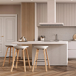 Барный стул на ножках из натурального дерева Boras White варинант исполнения - 8 | Loft Concept в Сочи