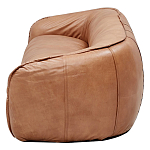 Трехместный диван с кожаной обивкой коричневый Coste Leather Sofa варинант исполнения - 4 | Loft Concept в Сочи