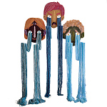 Вязаный Арт-Объект на стену из трех элементов Triptych варинант исполнения - 3 | Loft Concept в Сочи