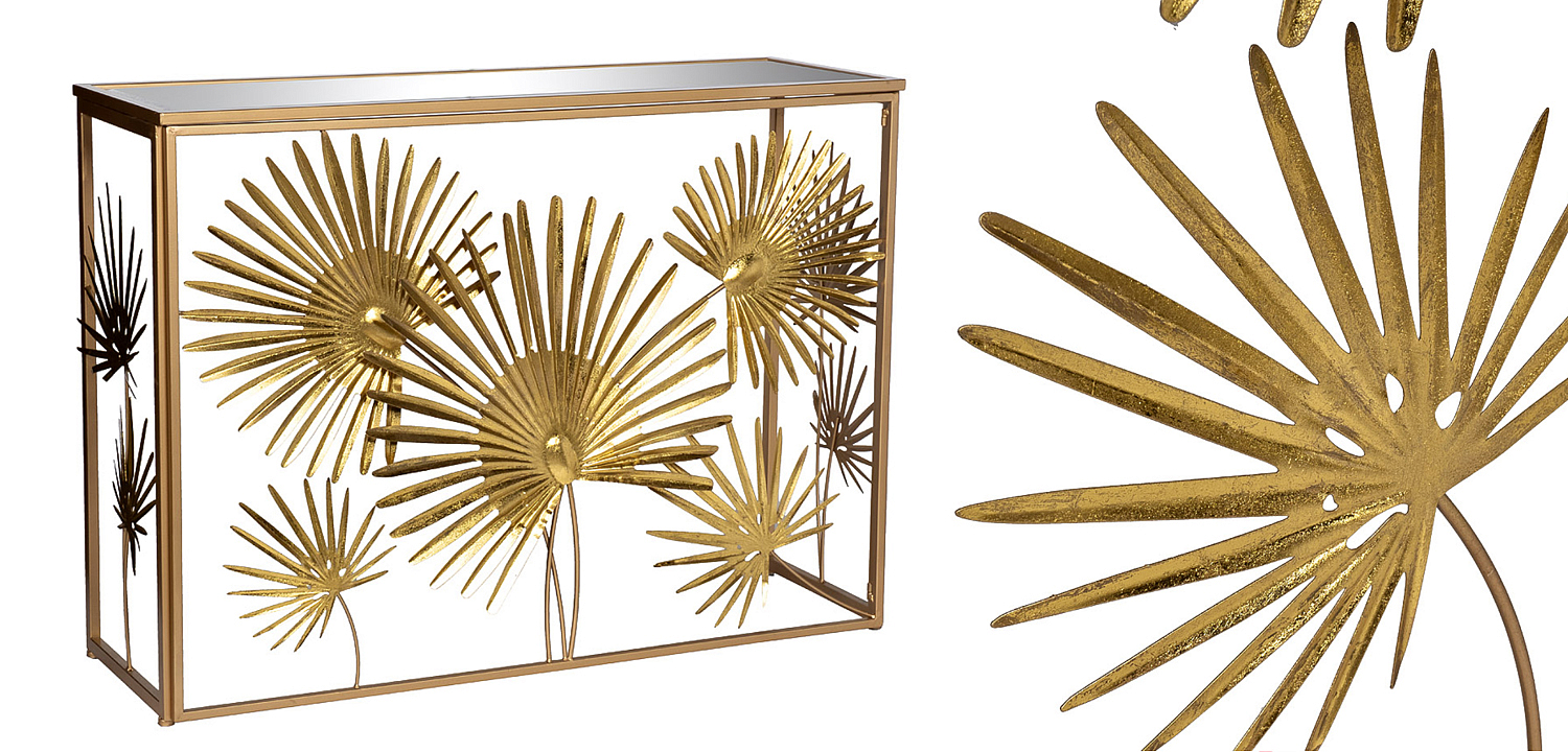 Консоль Golden Palm Leaves Консоль Golden Palm Leaves - Loft-Concept в Сочи