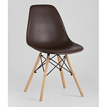 Пластиковый стул на ножках из массива бука Eames Brown варинант исполнения - 1 | Loft Concept в Сочи